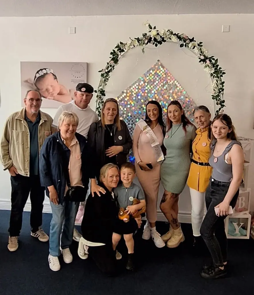 Happy family at their baby scan
